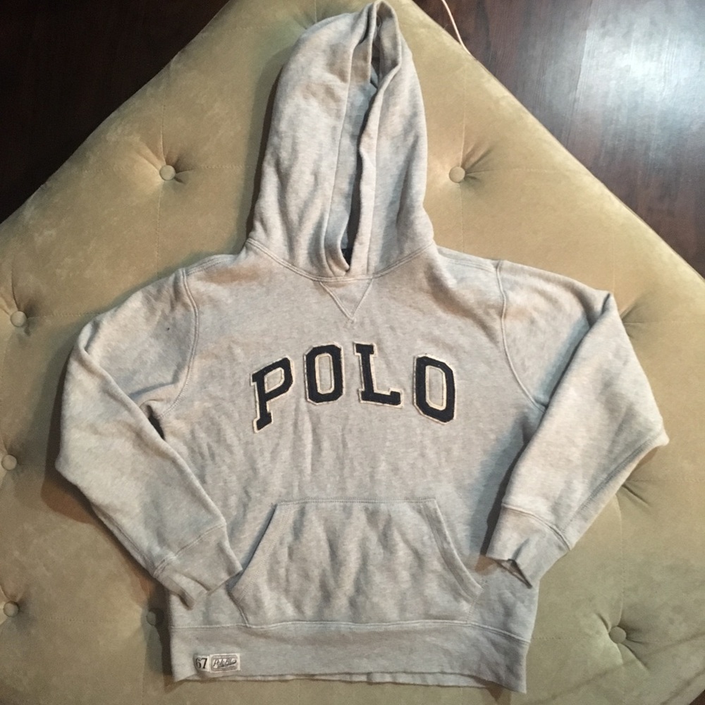Gray Polo Hoodie.
